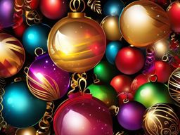 Christmas Background iPhone - Christmas Lights and Ornaments wallpaper splash art, vibrant colors, intricate patterns