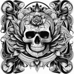 chicano tattoo black and white design 