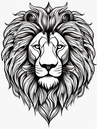 Heart of a lion tattoo, Tattoos that symbolize strength and courage with the heart of a lion. , color tattoo designs, white clean background