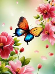 Flower Background Wallpaper - flower with butterfly wallpaper  