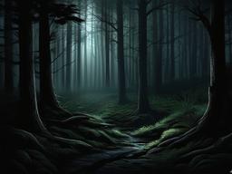 Dark Forest Background Drawing  ,desktop background wallpaper