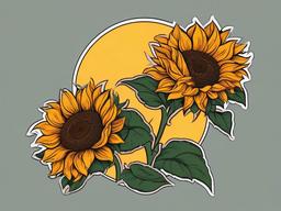sunflower leo tattoo  simple vector color tattoo
