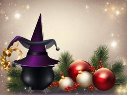 Witchy Christmas Background  