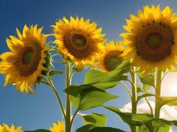 Sunflower Sky Background  ,desktop background wallpaper