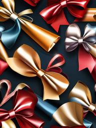 Bow clipart - beautiful ribbon bow on a gift  