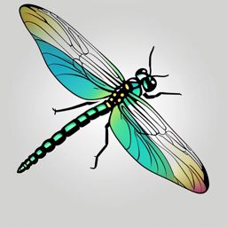 Dragonfly clipart - Agile insect with transparent wings darting in the air, ,color clipart vector style