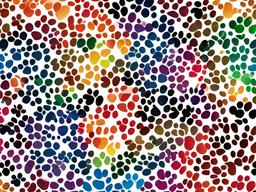 Rainbow Paw Print Background  