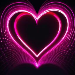 Heart Background Wallpaper - neon heart tunnel  