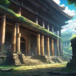 Ancient ruins filled with mysteries. anime, wallpaper, background, anime key visual, japanese manga