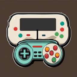 Retro game controller sticker- Nostalgic gaming, , sticker vector art, minimalist design