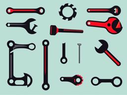 Wrench and screw icon - Wrench and screw icon for construction and repair,  color clipart, vector art