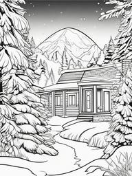 Snow Globe Coloring Sheets  outling,coloring pages,black and whit