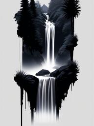 Dark Waterfall Wallpaper  ,desktop background wallpaper