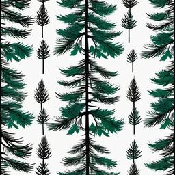 white pine tattoo  simple vector color tattoo