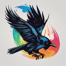 cool crow tattoos  simple vector color tattoo