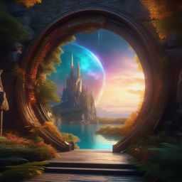 Magical Portals - A world with magical portals leading to different realms detailed matte painting, deep color, fantastical, intricate detail, splash screen, complementary colors, fantasy concept art, 8k resolution trending on artstation unreal engine 5