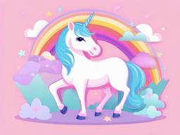 Unicorn Pastel Rainbow Background  