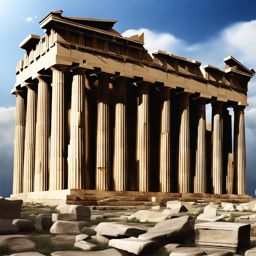 parthenon in ruins - depict the parthenon in athens, greece, as it appears in its classical ruins. 