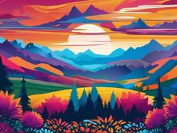 Cool Scenic Wallpapers Majestic Mountain Landscapes and Pristine Wilderness wallpaper splash art, vibrant colors, intricate patterns