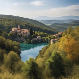 off the beaten path in lazio - illustrate the lesser-known gems of lazio, from tranquil lakes to historic towns nestled in the countryside. 