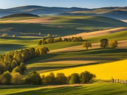 lesser-known soria countryside - illustrate the lesser-known landscapes of soria in castilla y león, featuring rolling hills and tranquil valleys. 