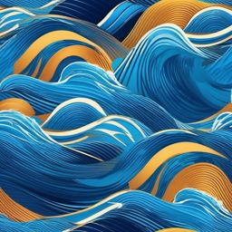 Blue Wallpapers - Tranquil Ocean Waves and Clear Skies wallpaper splash art, vibrant colors, intricate patterns