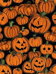 Jack O Lantern clipart - Halloween night with pumpkins  clipart