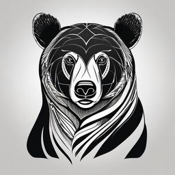 tattoos with bears  simple vector color tattoo
