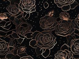 Black Background With Rose Gold Glitter  