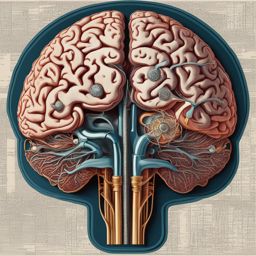 brain clip art - an anatomical brain illustration, the mesmerizing complexity of human cognition 