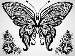 polynesian butterfly tattoo  