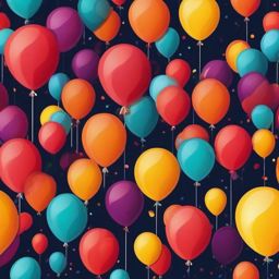 Fun Background - Colorful Balloons at a Carnival wallpaper, abstract art style, patterns, intricate
