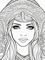 Elf Color Sheet  outling,coloring pages,black and whit