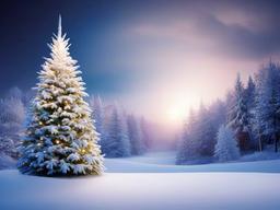 White Christmas Tree Wallpaper  