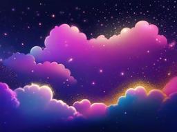 Glitter Clouds Background  