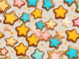 Star-shaped cookie sticker- Sweet and festive, , sticker vector art, minimalist design