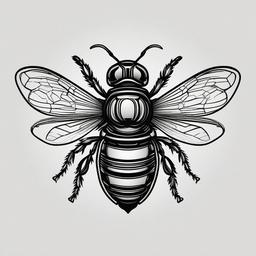 cartoon bumble bee tattoo  vector tattoo design