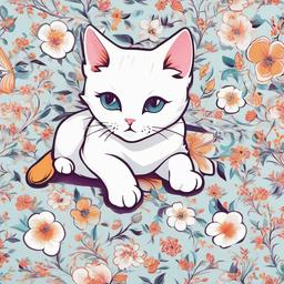 Cat Background Wallpaper - white kitty wallpaper  