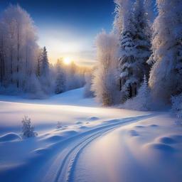 Winter background wallpaper - snow scene background wallpaper  