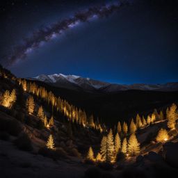 great basin national park - capture the serene night painting of great basin national park, where the clear skies reveal a breathtaking display of stars. 