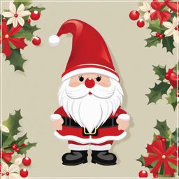 Christmas gnome free spreading cheer clipart  simple, 2d flat