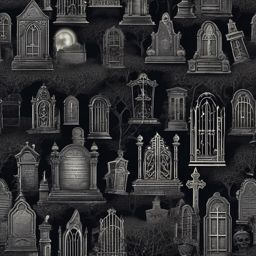 Spooky Graveyard Halloween Backgrounds intricate details, patterns, wallpaper photo