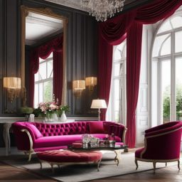 Elegant Parisian Salon - Add the elegance of a Parisian salon to your living room. , living room decor ideas, multicoloured, photo realistic, hyper detail, high resolution,