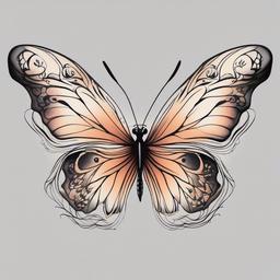 wispy butterfly tattoo  