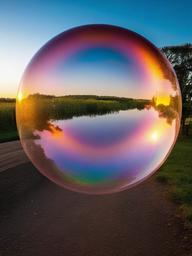 Bubble clipart - giant bubble captured in a photo  