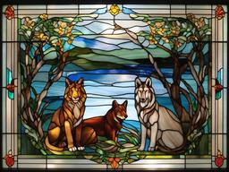 Animal Stained Glass Windows - Transform your space with the enchanting beauty of animal-themed stained glass windows, creating a vibrant and artistic atmosphere.  