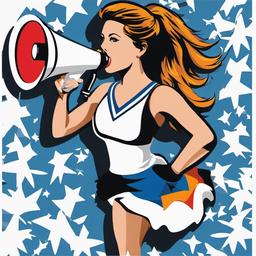 Megaphone clipart - megaphone used by cheerleaders  vector clipart