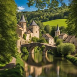 hidden charms of the aveyron - paint the hidden charms of the aveyron region, with medieval villages, ancient bridges, and picturesque valleys. 