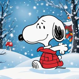 Winter background wallpaper - snoopy winter background  