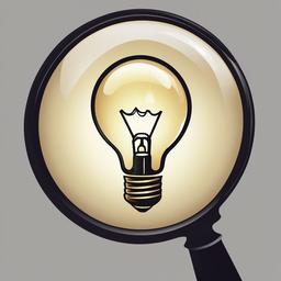 Magnifying Glass clipart - magnifying glass with a light bulb  